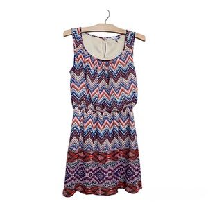 Speechless Sleeveless Women’s Dress Size Medium Boho Aztec Casual Lined Sundress